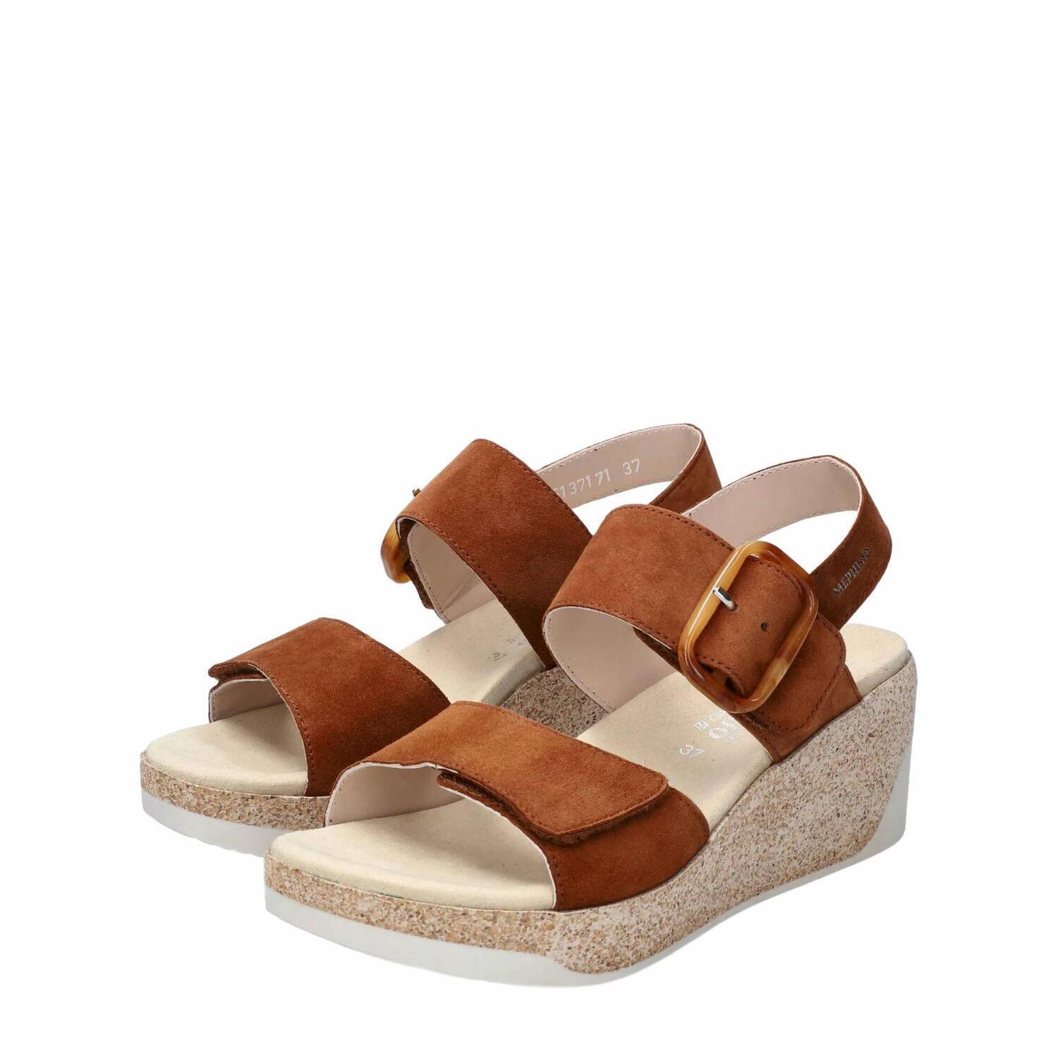New Mephisto Women's Guilia Wedge Sandal In Hazelnut
